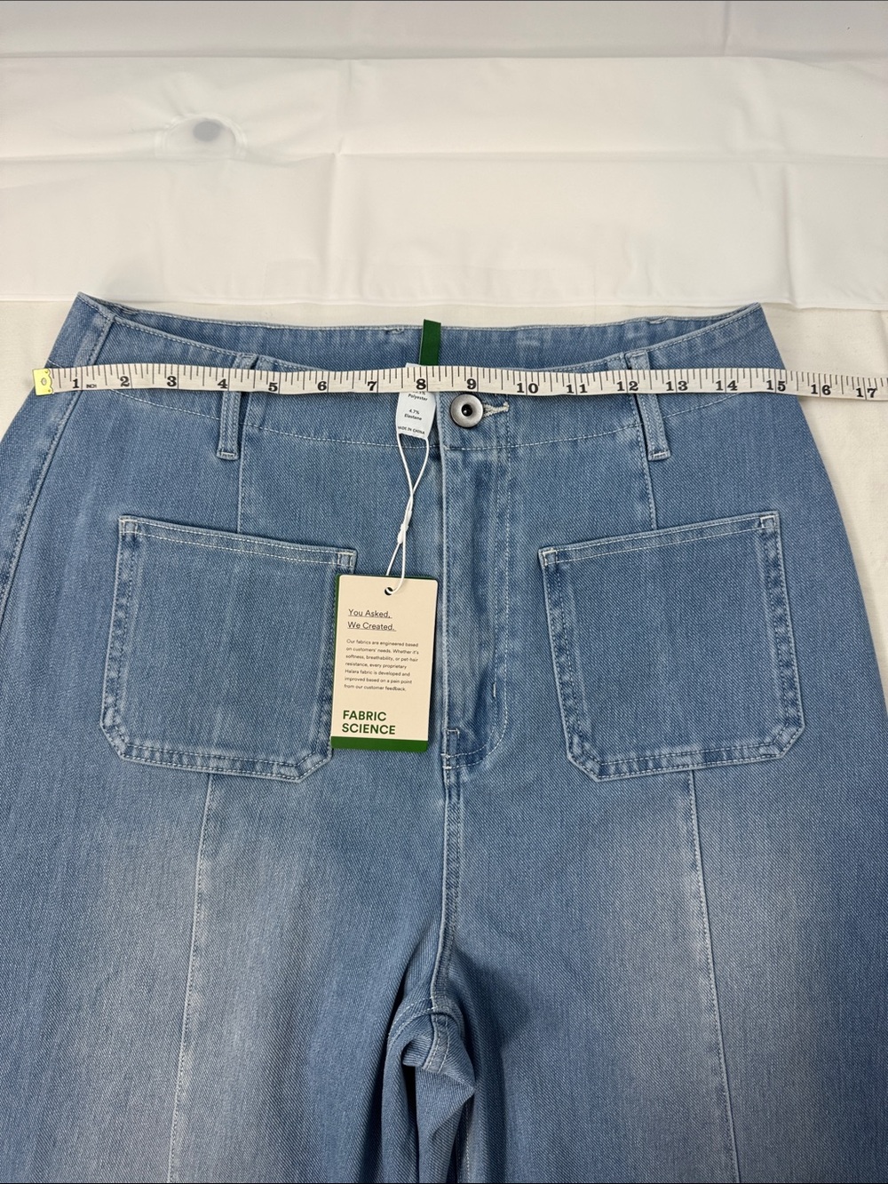 HALARA Light Wash Wide-Leg Denim Jeans - Picture 7 of 15